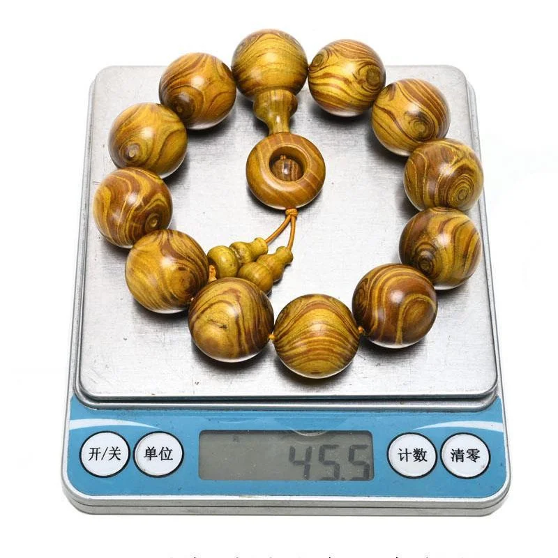 Buddha bead grapefruit cross eye bracelet male ghost eye bracelet yellow pear gold wire grapefruit nanmu bracelet 2.0 talisman