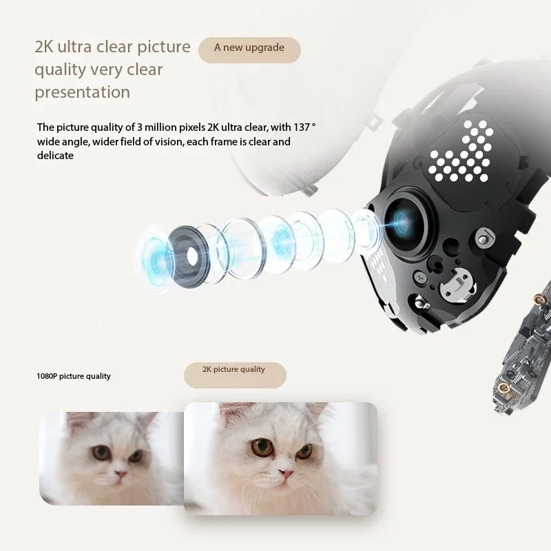 Enabot EBO AIR 2 Companion Robot 2K Home Security Pet Camera Night Vison Wireless APP Remote Control for Dog Cat Baby App Contro