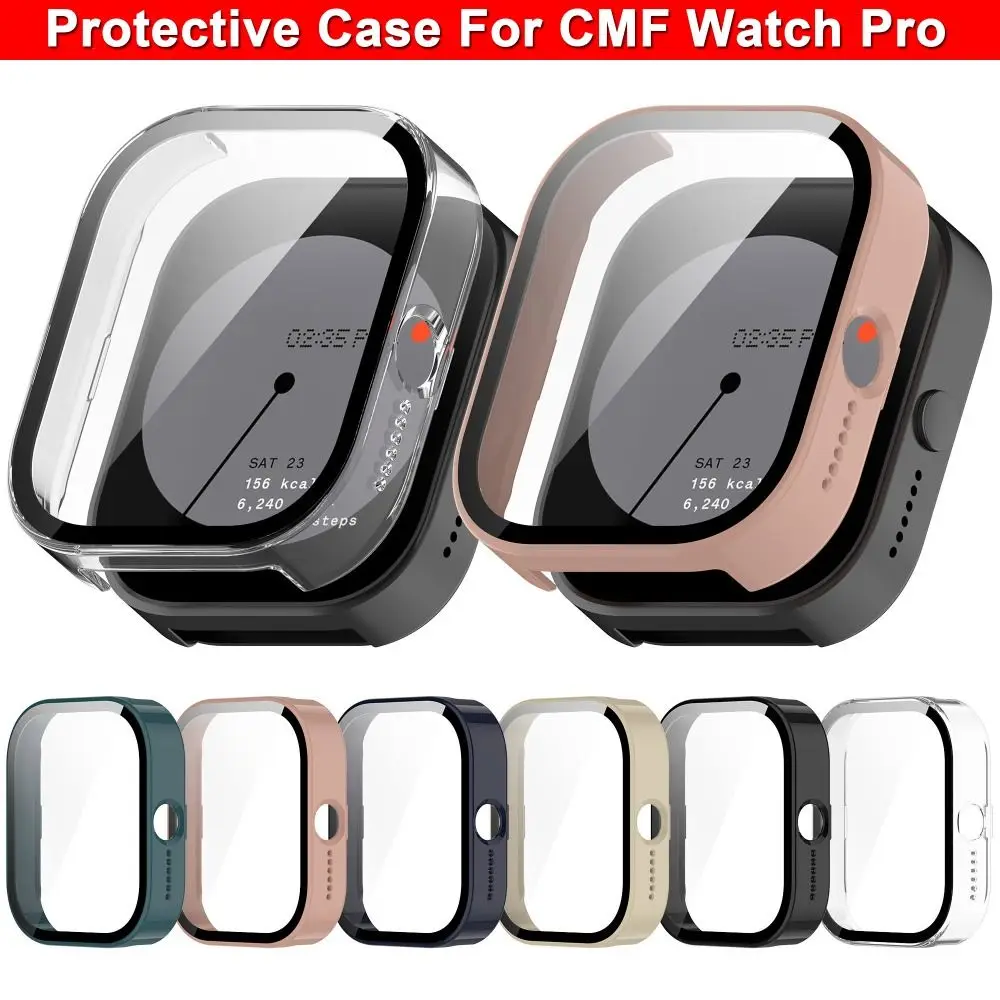 

New PC+Tempered Protective Case Smart Full Cover Screen Protector Accessories Watch Cover Shell for CMF Watch Pro Smart Watch