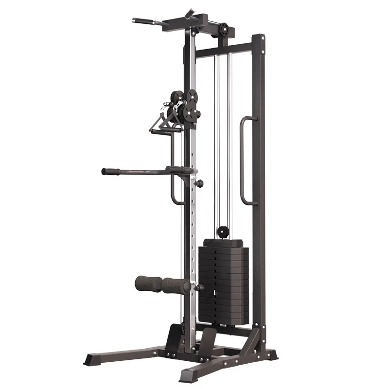 Commercial Home Gym Comprehensive Fitness Machine-Single Cable for LAT Pull down Low Row for Exercise Body Building Training