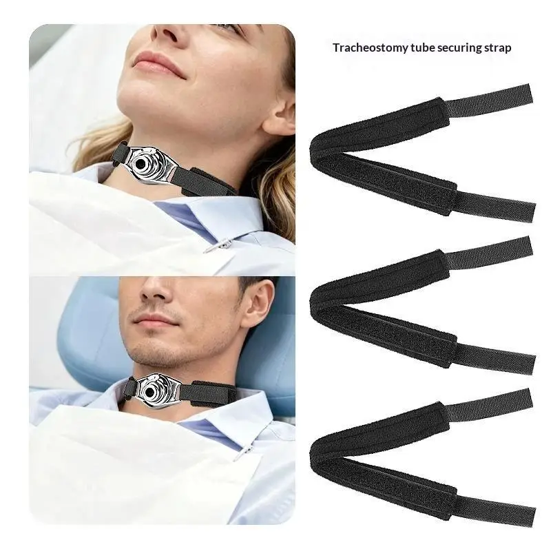 Tracheostomie-Kragen, Tracheostomie-Schlauchhalter mit Klettverschluss, wiederverwendbare Tracheostomie-Bänder für die Zeit nach einer Halsoperation. – Detail 3