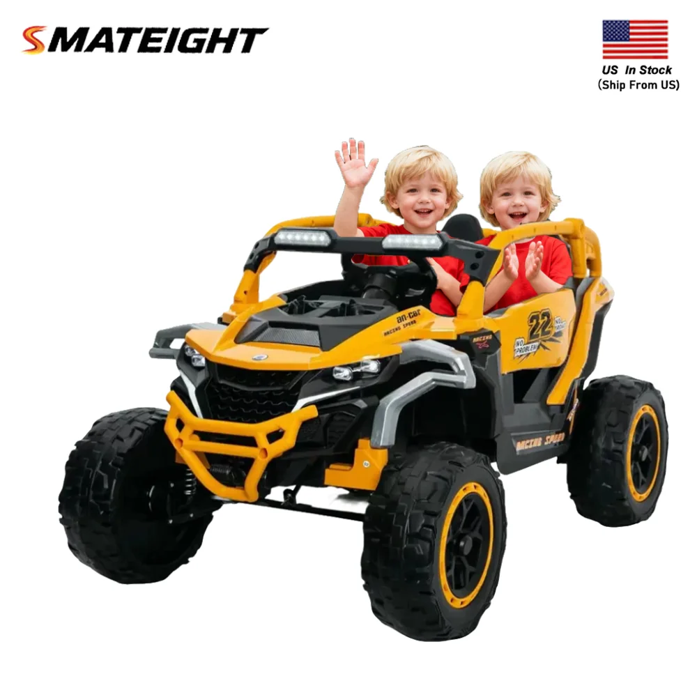Ride on Models Truck Car Vehículos eléctricos para niños de 12 V, control remoto, suspensión de choque delantera y trasera, UTV de 2 plazas