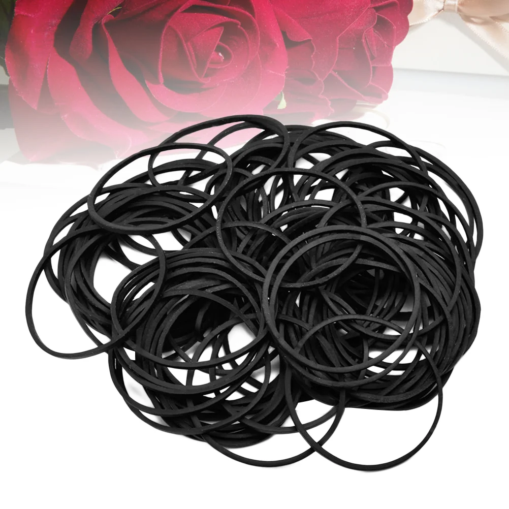 

100pcs Rubber Bands Bungee Accessories for Machine Power Supplies (Black) Machine Supplies Elastic Rubber Band