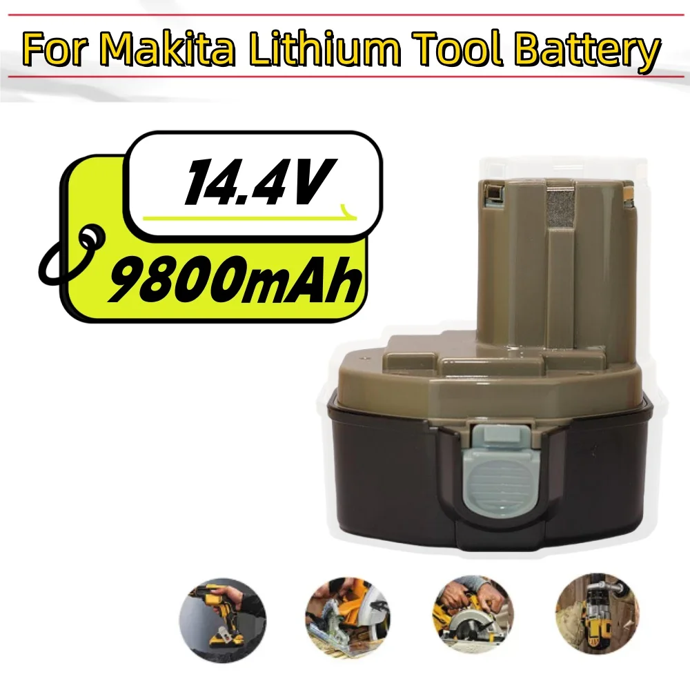 

100% Original 14.4V 9800mAh NI-MH Power Tool Battery FOR MAKITA 14.4V Battery for Makita PA14,1422,1420 192600-1 6281D 6280D