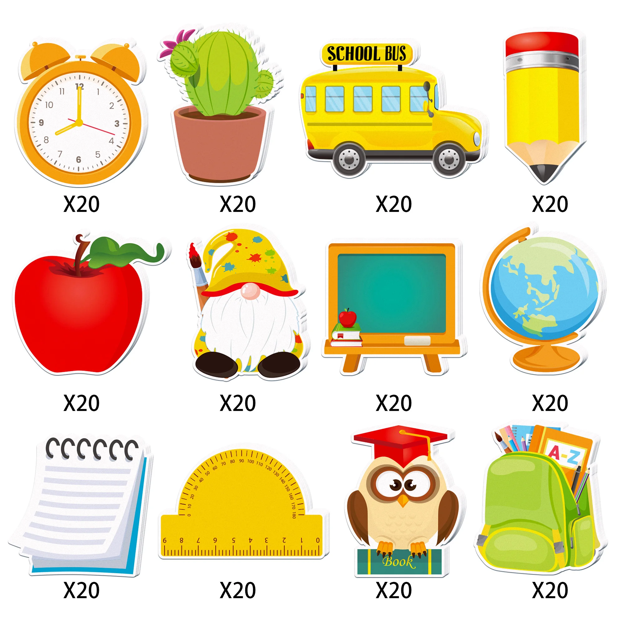 Samoprzylepne karteczki samoprzylepne z motywem powrotu do szkoły Notatnik Notatniki do pisania na przyjęcia z powrotem do szkoły