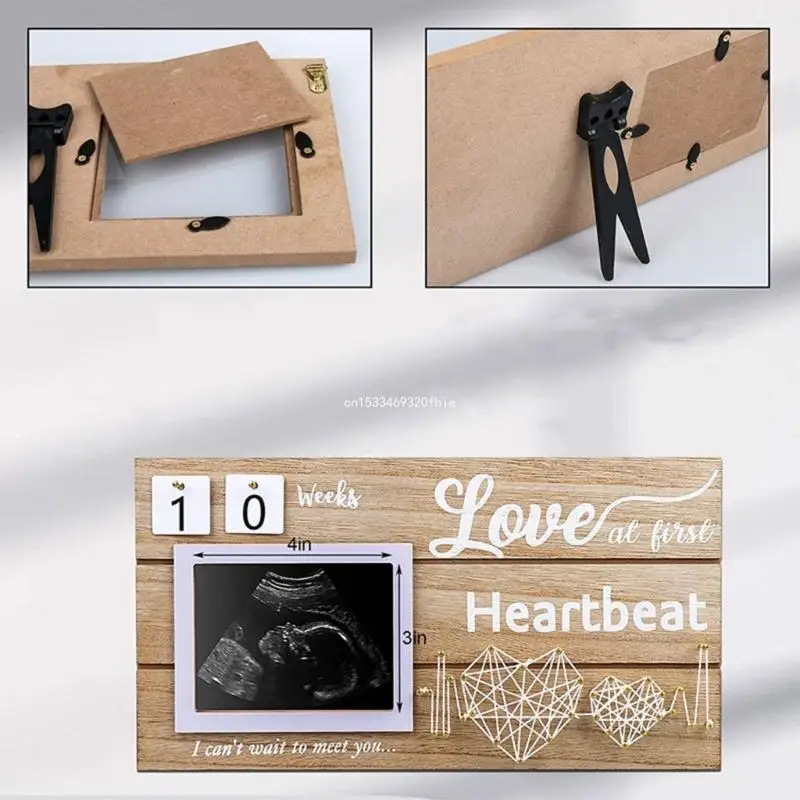 Baby Reveal Gift Photo Frame with Countdown Weeks Shower Present Mum to be Gift for Pregnant Woman Mother