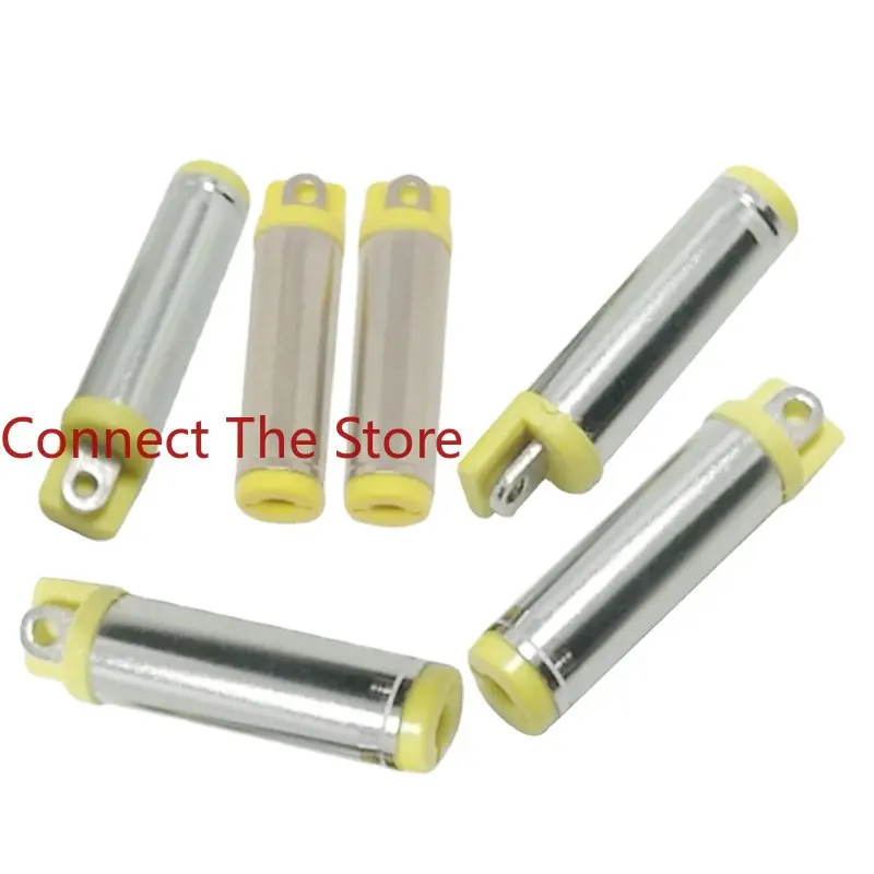 10PCS DC5521 Tuning Fork Half Glue DC5.5 * 2.1  22.5MM  Groove Yellow  Power Charging Head 5521 EnvironmentalProtection