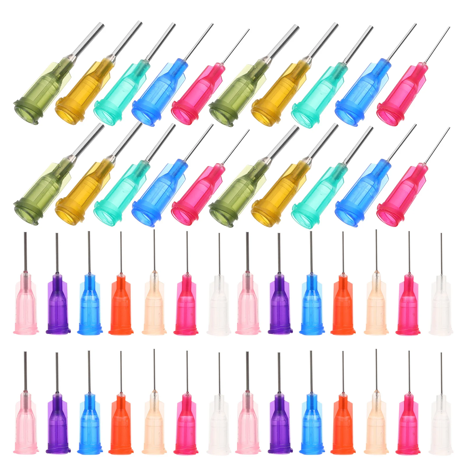 

60pcs Stainless Steel Needle Blunt Tip 13G- Liquid Dispensing Tips For Glue Bottle Jewelry Craft Repair Tool Replacement