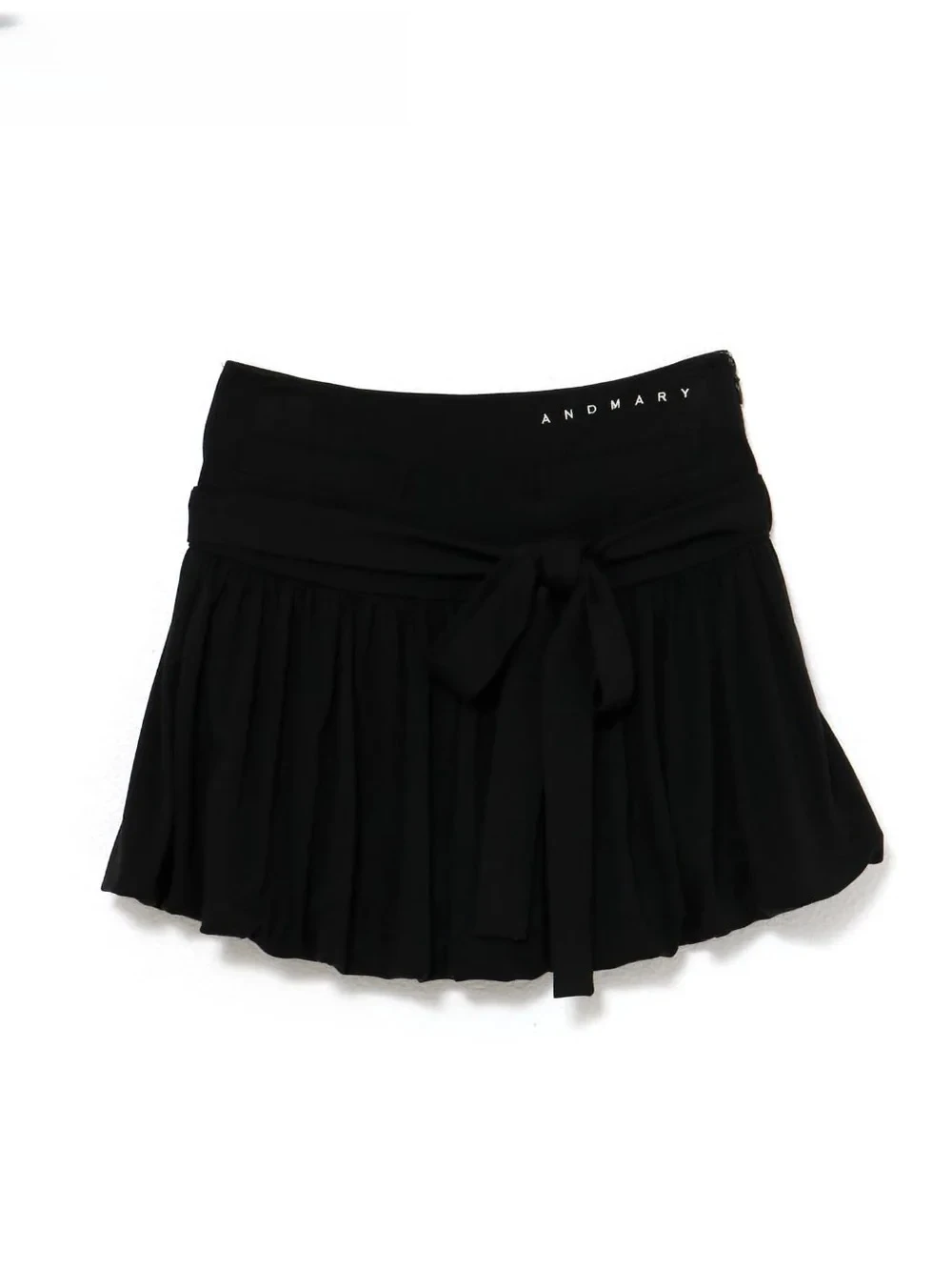 صيف خريف جديد النمط الياباني ثنيات تنورة عالية الخصر فام رسالة التطريز زهرة برعم ربطة القوس فيونكة التنانير القصيرة للنساء #4