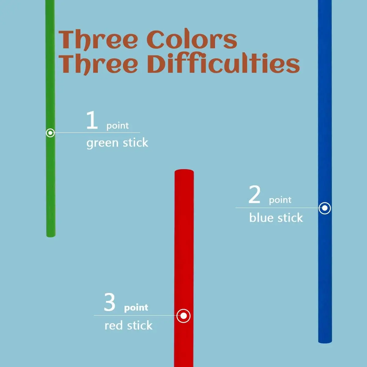 Keep It Steady Fun Family Games for Kids and Adults - Balance & Patience Training - Wooden Stick Toys for Creative Kids Games