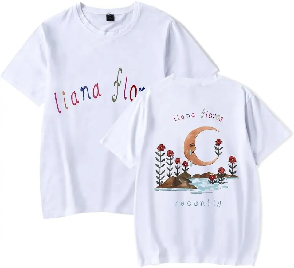 Camiseta de Liana Flores Merch para hombre y mujer, camisa de manga corta, moda de verano