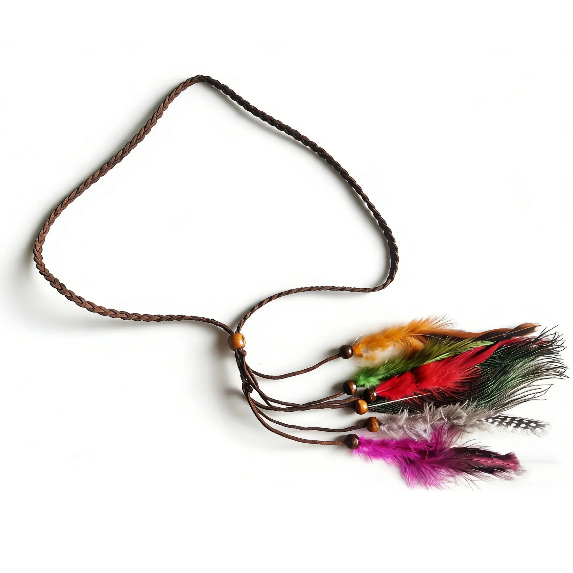 Fashion Indian Exotic Peacock Feather Headware Handmade Head