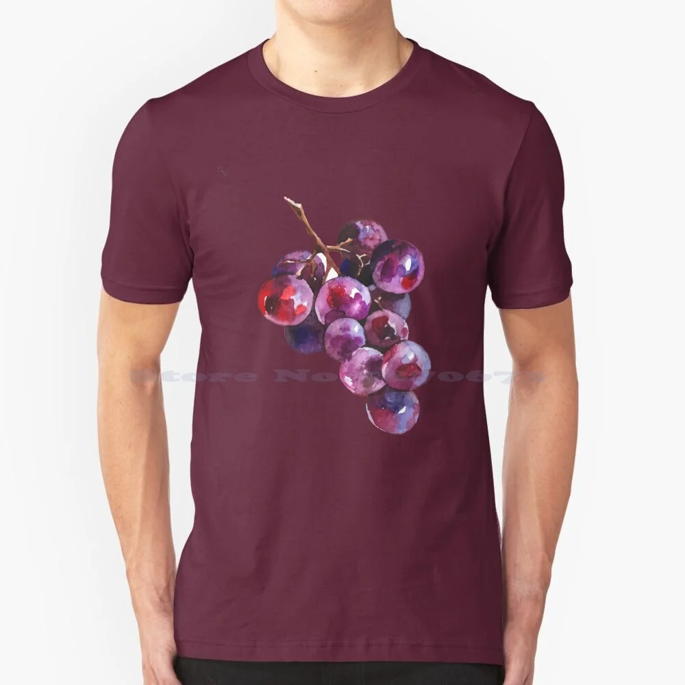 Grape T Shirt 100% Cotton Tee Grapefruit Uva Maca Orange Red Green Healthy Eat Drink New Fresh Seed Forest Brazil Tropical