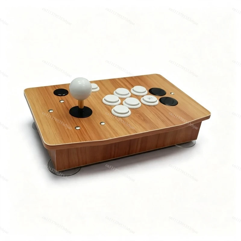 Solid Wood DIY Arcade Joystick Case Panel Home USB Fighting Gamepad for PC Mobile Game Accessories