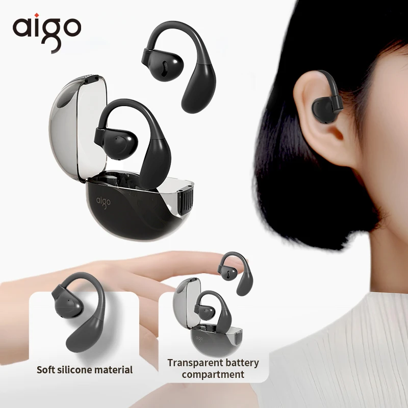 

Aigo TJ260 Wireless Bluetooth Earbud Open Wearable Stereo Waterproof Sport Headset HD Voice Long Range Noise Reduction Headphone