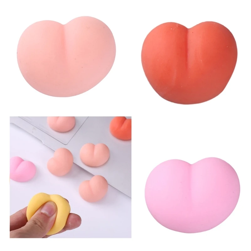 

Squeezable Toy TPR Stretchy Fruit Peach Toy Soft Decompression Toy Stress Relief Fidgets Autisms Favor Hand Squeeze Toy