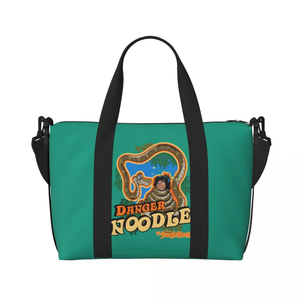 

Пляжная большая сумка на заказ The Jungle Book для женщин, очень большие сумки для спортзала, дорожные сумки для покупок из фильма музыкальных приключений