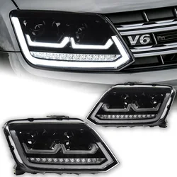AKD Styling LED Head Lamp for VW Amarok Headlights 2010-2020 Volkswagen Amarok LED Headlight Projector Lens DRL Signal Animation Auto Accessories