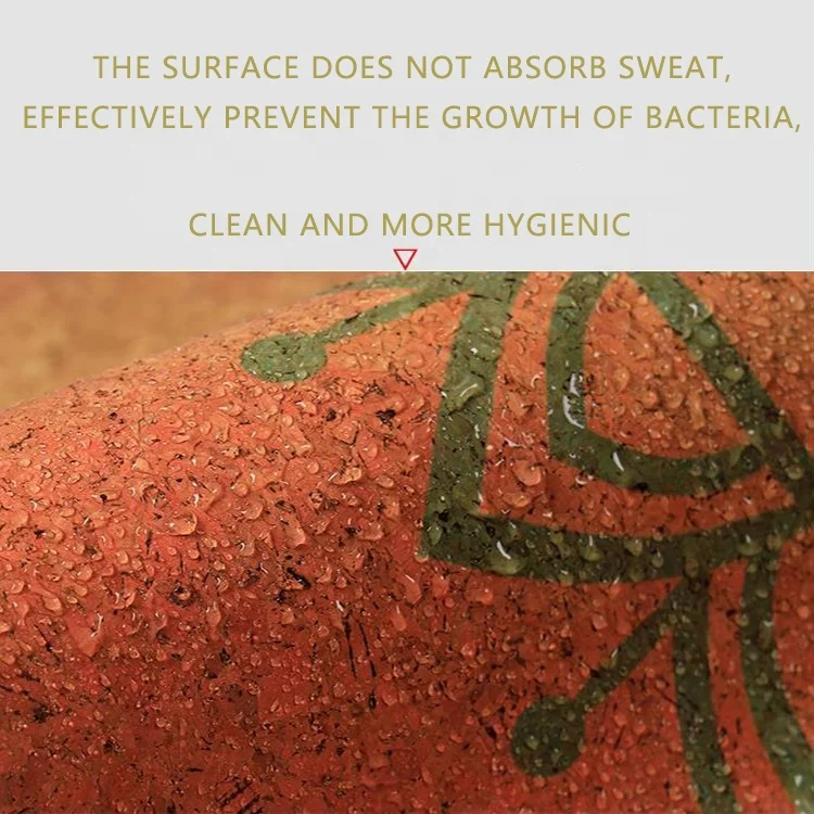 سجادة يوجا من المطاط الطبيعي المقاوم للانزلاق وقابلة للطي واللياقة البدنية وصديقة للبيئة مع حزام #4