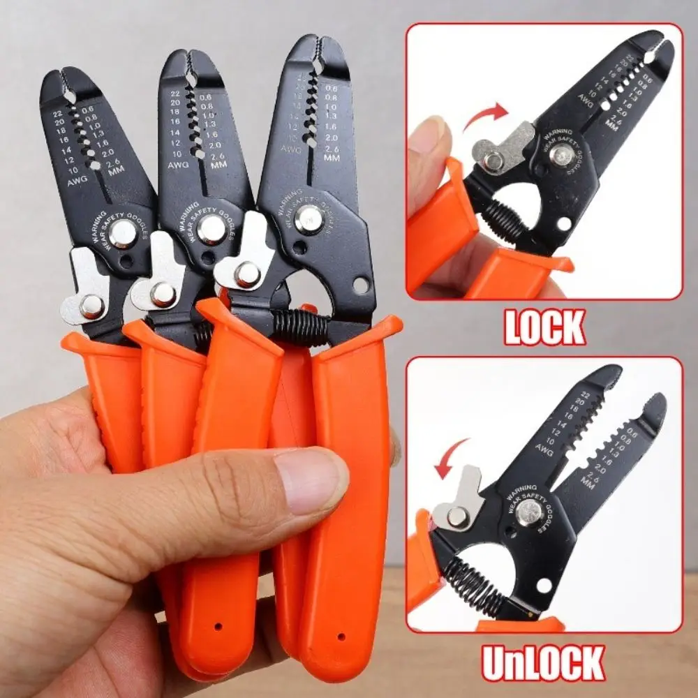 Anti-Slip Handle Wire Stripper Plier Manganese Steel Labor Saving Cable Clamping Pincers Easy Use Stripping Crimping Pliers