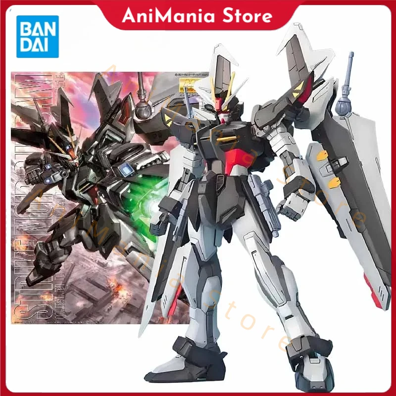 

Bandai Original GUNDAM MG GAT-X105E Strike Noir Anime Action Figure Assembly Model Toys Collectible Model Ornaments Gifts