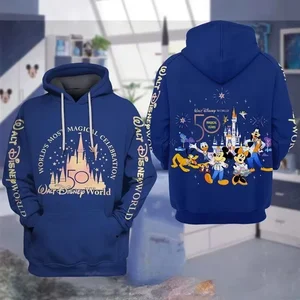 Disney World 50th Anniversary Hoodie Zip Up Sweater Jacket 3XL 2024