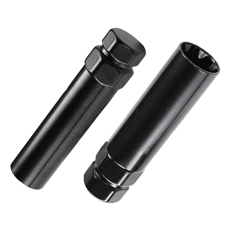 AB47-7 Spline-Radmutter-Schlüssel, 6 Spline-Radmutter-Steckschlüssel-Entfernungswerkzeug, 2 Stück Dual-Sechskant-Antrieb, Aftermarket-Rad-Sperrschlüssel-Ersatz