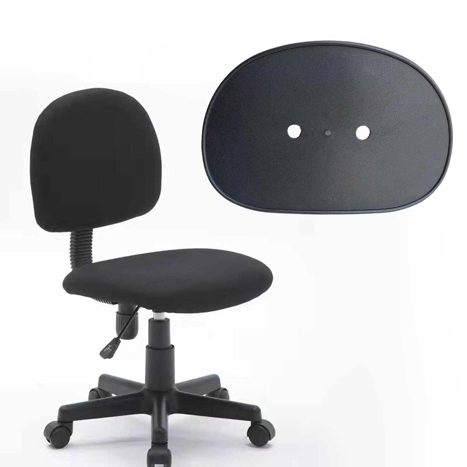 Office Chair Backrest Back Pad Headrest Black Durable Comfort Replacement Back Support Backrest Attachment for Swivel Task Chair