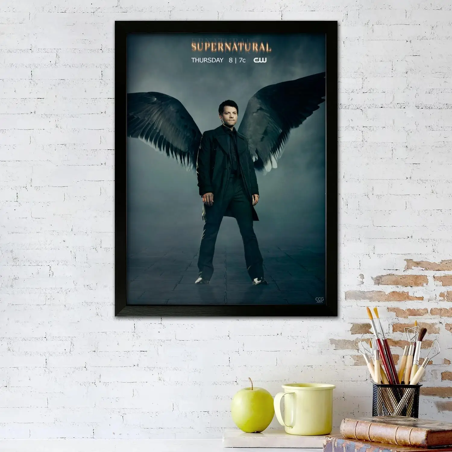 castiel supernatural Canvas Art Poster and Wall Art, Picture Print, Modern Family, Bedroom Decor, Posters,Decorative painting