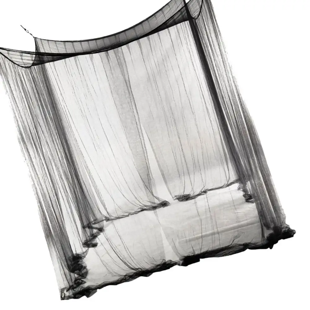

Large Square Mosquito Net Bed Canopy Black Home Decor Curtains Material Bedroom Use Account Bedding Products