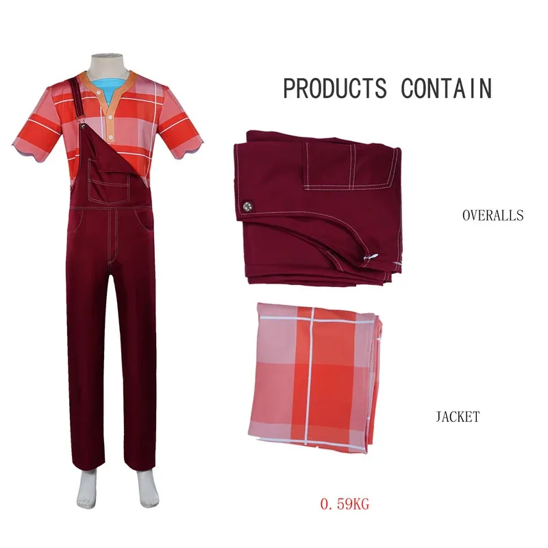 Disfraz de Anime Wreck It Ralph, camiseta, Top y mono, disfraz de fiesta de Carnaval para mascarada de Halloween para hombres y mujeres