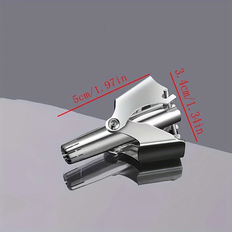 ماكينة تشذيب شعر الأنف اليدوية القابلة للغسل للرجال والنساء، من الفولاذ المقاوم للصدأ، ماكينة قص شعر الأنف المحمولة #4