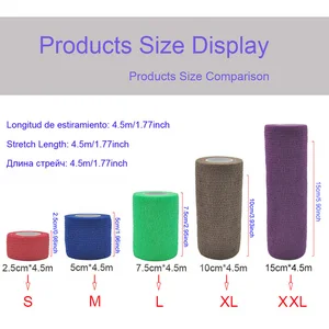 Buntes sportliches Wickeln, selbstklebend, elastischer Verband, Elatoplast, Sportschutz, Knie, Finger, Knöchel, Handfläche, Schulter, 18 Farben 6 Hauptverkäufe wie Extensible Defense - №4