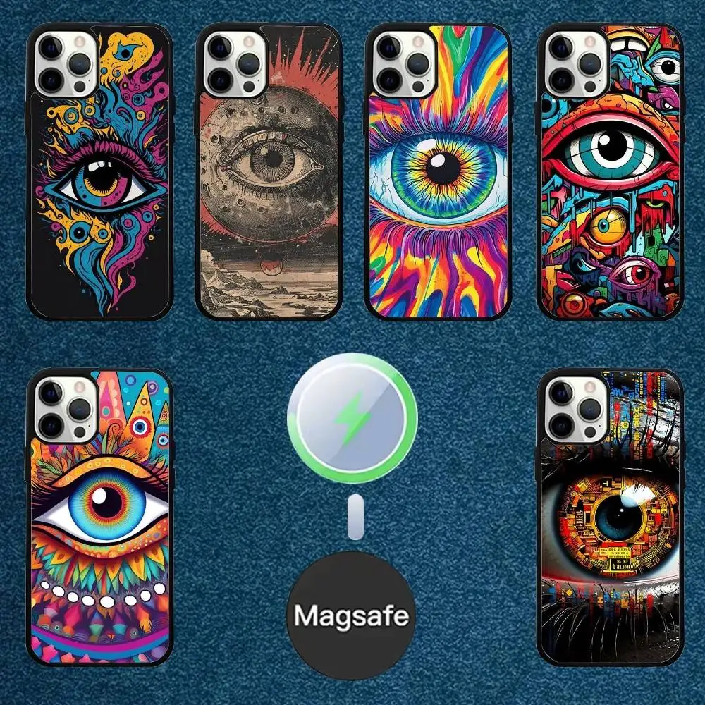 

Devil Eye Phone Case For iPhone 16,15,14,13,12,11,Plus,Pro,Max Mini Magsafe Magnetic Wireless Charging