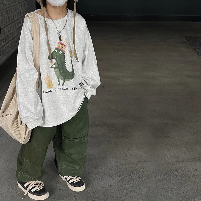 

Baoduo Children's Clothing Boy's Hoody Spring and Autumn 2023 New Children's Autumn Clothing Handsome Boy Cartoon Top Fashion