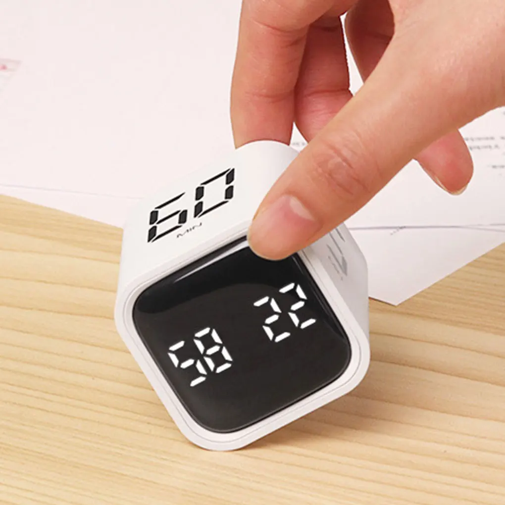 

Gravity Sensing Timer Flipping Productivity Cube LED Display 4 Preset Time Dual Modes Countdown Cooking Study Mini Digital Timer