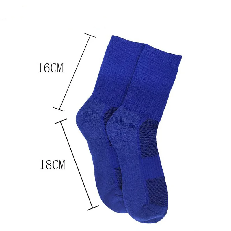 Adult Plain Sports Socks Football Cotton Polyester Blend Solid Color Calf Height Socks Soccer Handball Futsal Training Socks