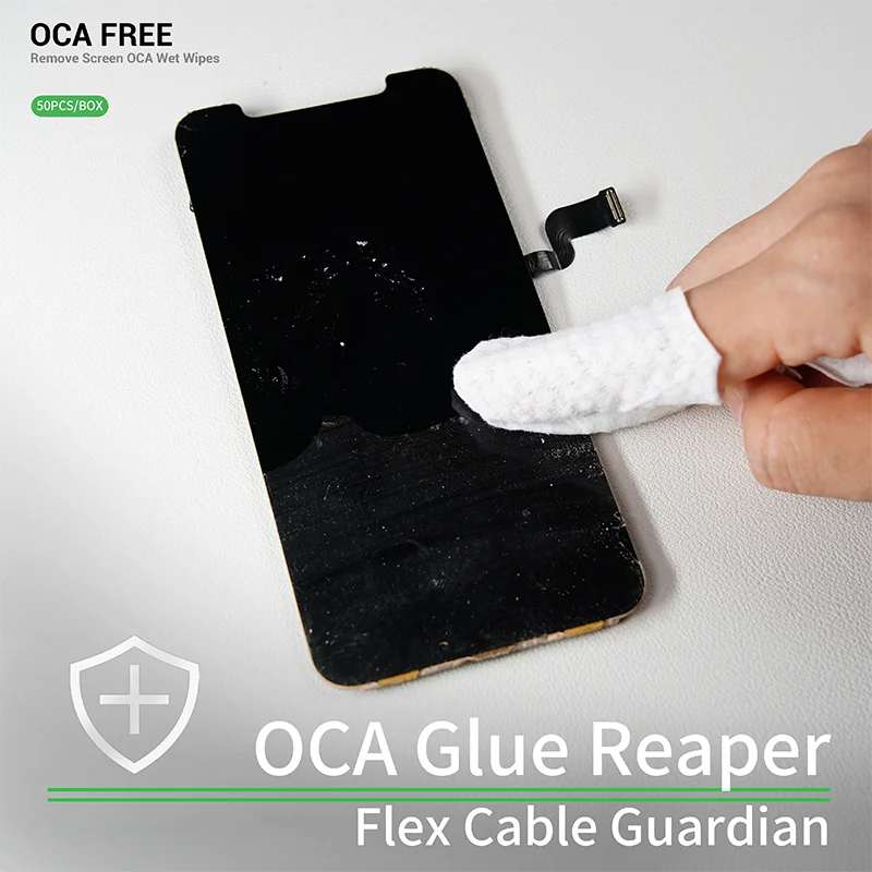2UUL FA01 50PCS Salviette umidificate per la pulizia dello schermo LCD applicabili al telefono cellulare Tablet Schermo Occhiali Pulizia Panno senza polvere Riparazione