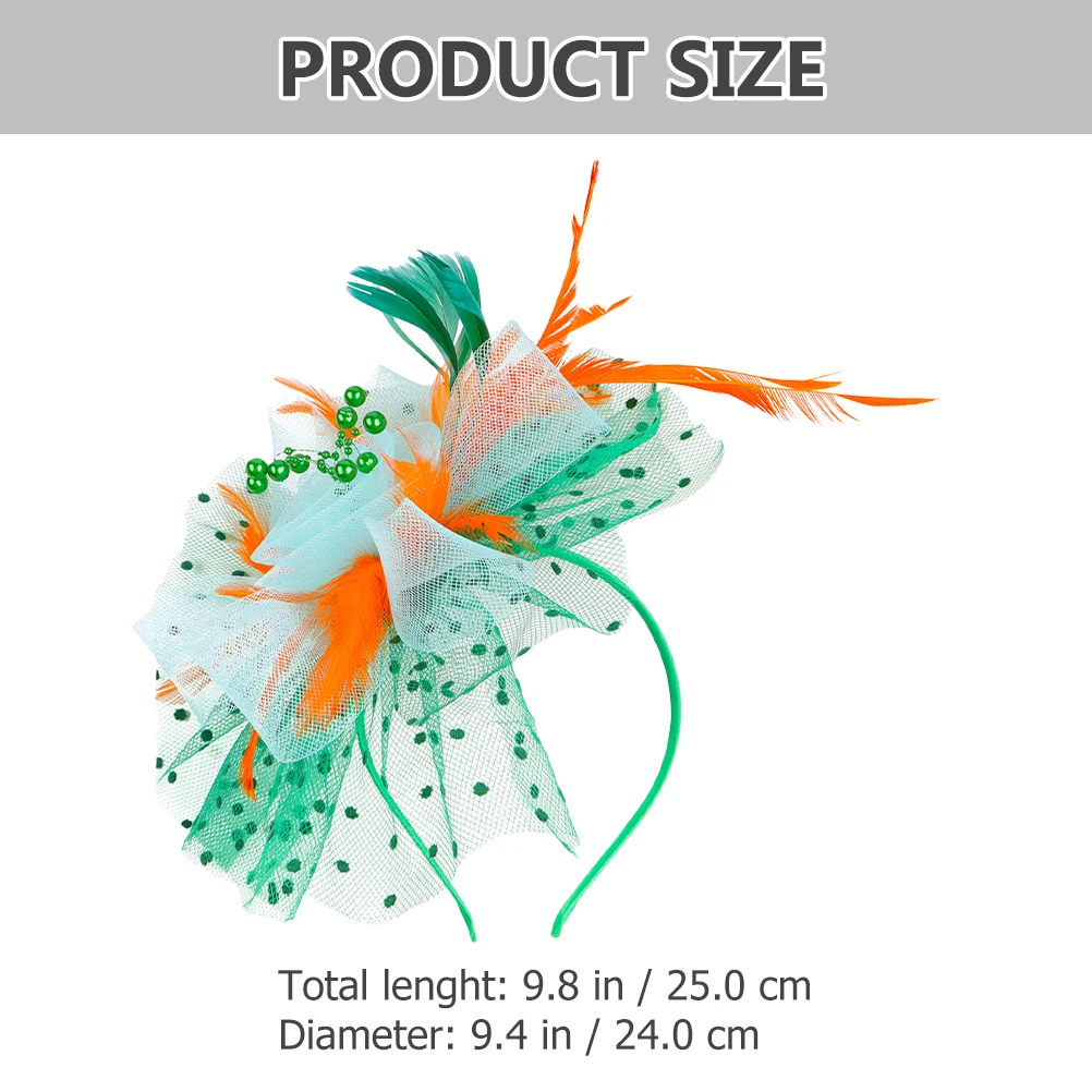 

Color-blocked Head Flower Tea Party Fascinator Headbands Banquet Headwear Hats for Prom Bridal