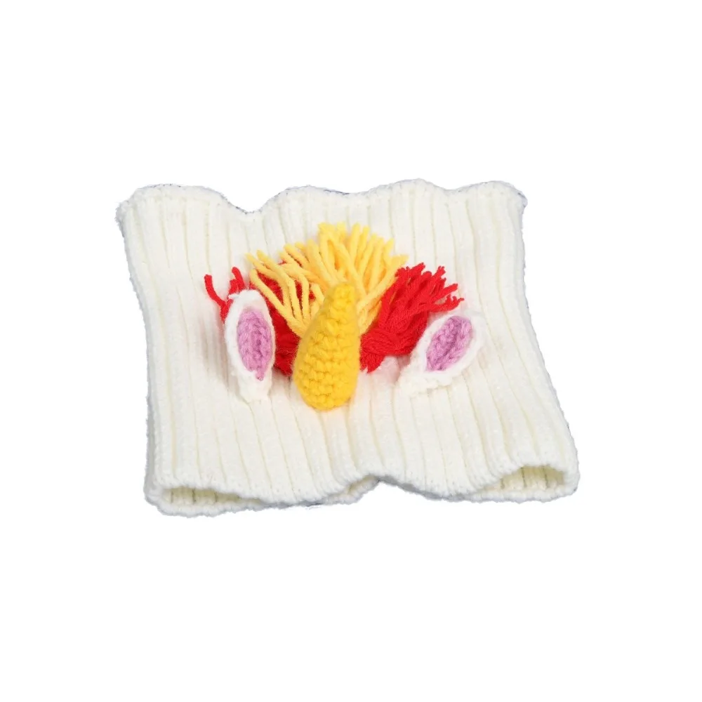 Puppy Dress Up Warm Dog Head Cover Cartoon Fashion Pet Knitted Hat Comfortable Soft Pet Calming Headgear Pet Party