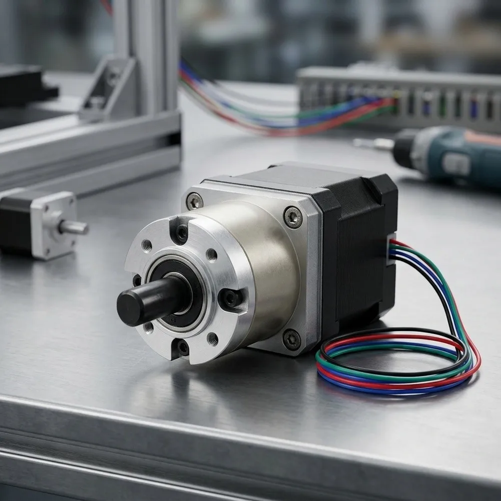 High Torque Geared Stepper Motor Planetary Drive For Conveyor Belt, Low Backlash Industrial Automation Motor