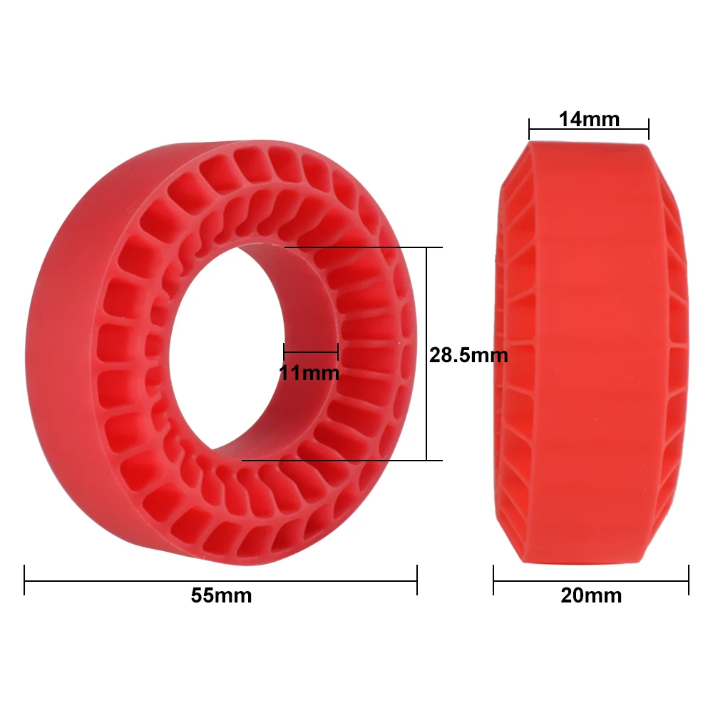 9imod 1.0 \'\'wkładki do opon miękkie silikonowe pianki wkładka gumowa 55mm wodoodporne do 1/18 1/24 zdalnie sterowany samochód gąsienicowy TRX4M