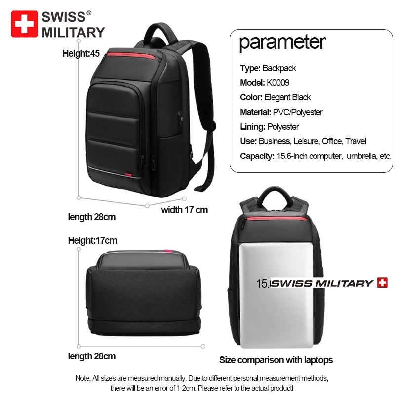 Travel Anti Theft Backpack Men Business Backpack School Expandable USB Bag Large Capacity 15.6 Laptop Waterproof Backpack Bag