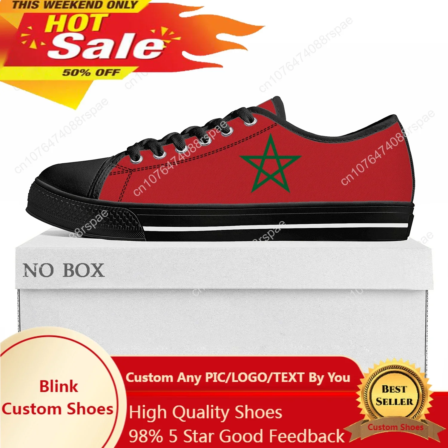 

Moroccan Flag Low Top High Quality Sneakers Mens Womens Teenager Canvas Sneaker Morocco Prode Casual Couple Shoes Custom Shoe