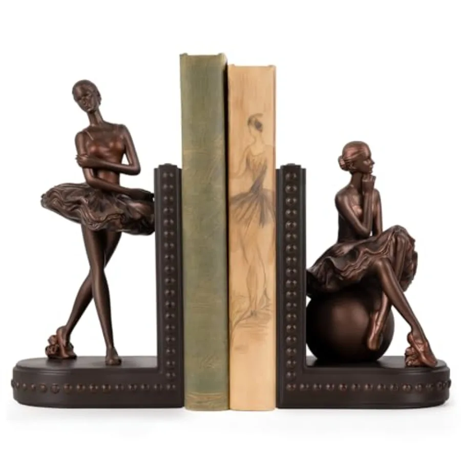 

Декоративные подставки для книг в виде фигурки балерины с противоскользящей основой для любителей книг и танцев, тяжелые, прочные