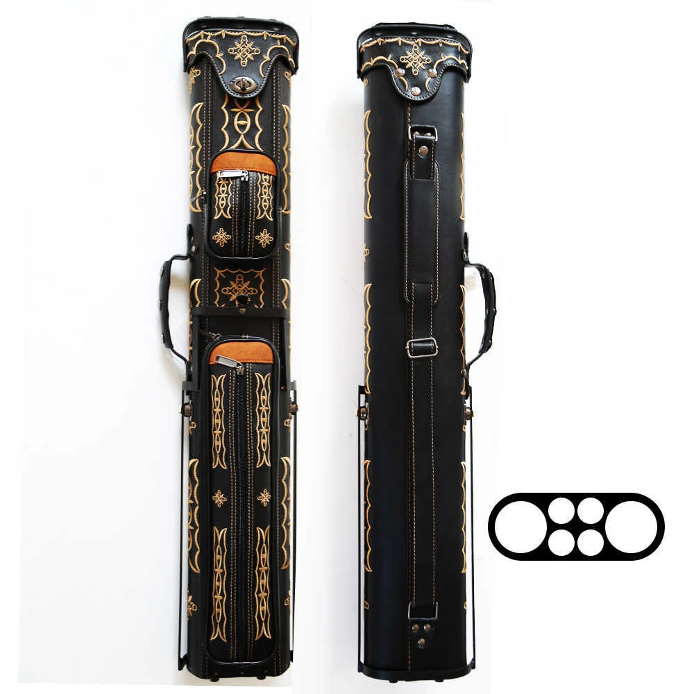 

Top Quality Leather 6/8 Holes Billiards Cue Barrel Carbon Tube Pool Table Cue Storage Box Backpack Snooker Cue Box