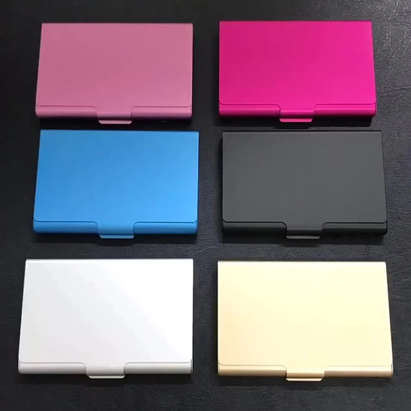 [k]Creative Business Card Case Aluminum Alloy Card Holder Metal Box Cover Credit Men Business Card Holder Card Metal Wallet