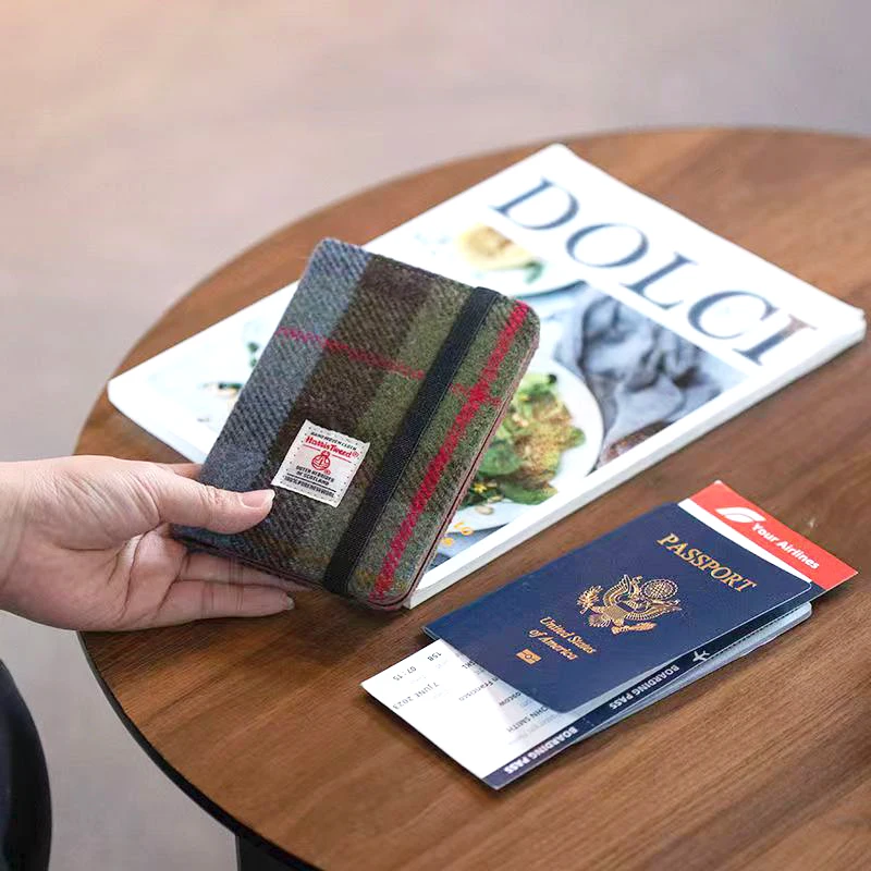 الموضة الفاخرة غطاء جواز سفر امرأة الأعمال نقش اسم محفظة جواز سفر عادية متعددة الوظائف حافظة للبطاقات حامل جواز السفر