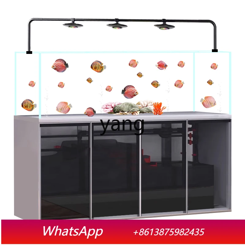 

Аквариум с нижним фильтром CX, со встроенной выдвижной ручкой для гостиной, бесшумный безтрубный аквариум Ning, большой и среднего размера.