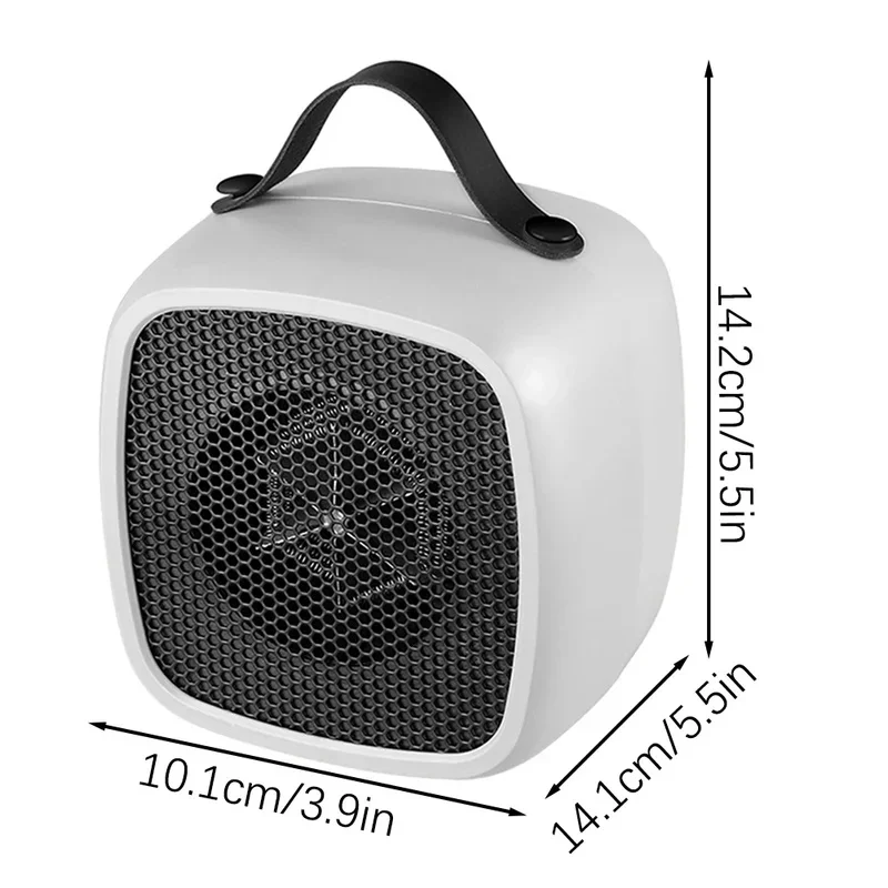 500W PTC Ceramic Mini Space Heater, Premium Portable Quiet Warm Air Fan for Fast Heating at Home and Office in Winter